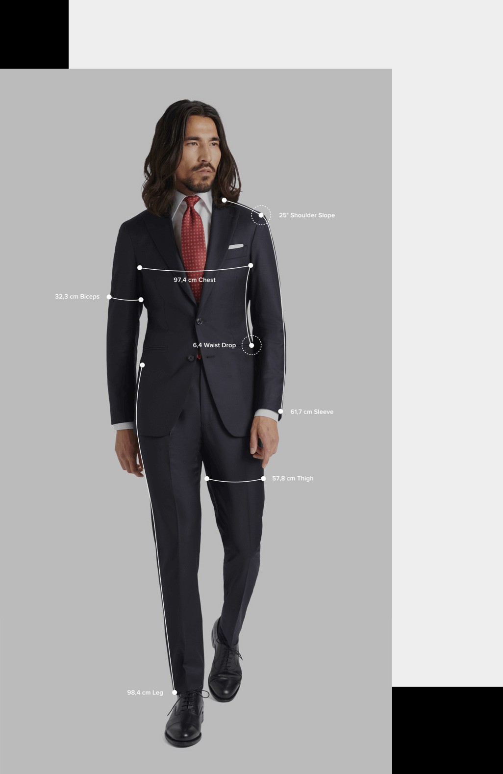 Suit measurements diagram